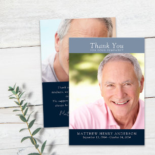 Merci bleu pour votre Carte photo de sympathie