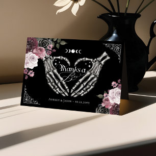 Merci Boo Gothic Skeleton mains Baby shower coeur