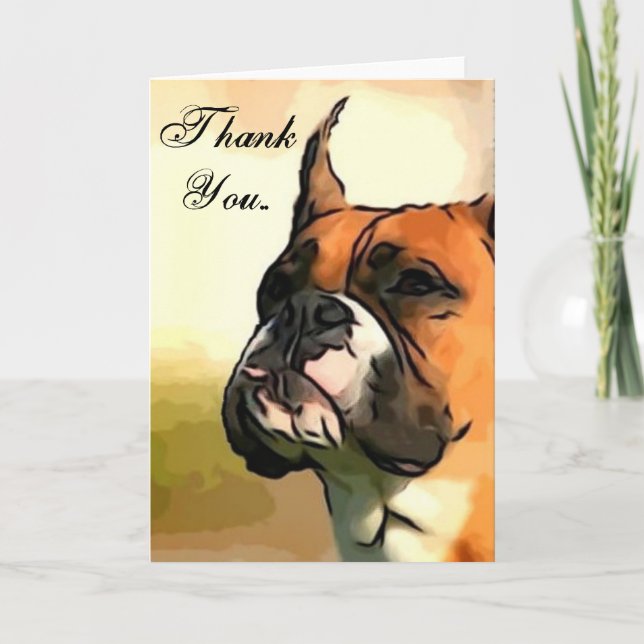 Merci boxer chien saluant voitures (Devant)