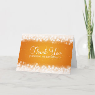 Merci Bridesmaid Magique Étincelle Orange