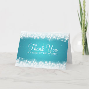 Merci Bridesmaid Magique Étincelle Turquoise