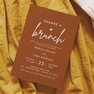 Merci Brunch Post Mariage Brunch Invitation