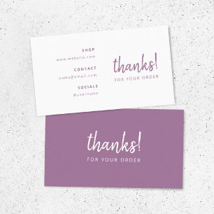 Merci Business Order   Carte d'insertion Lilac Pur