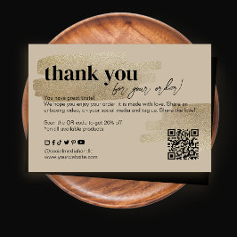 Merci Business Packaging Faux Gold Brush Card