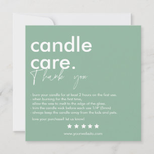 Merci Candle Care Carte de visite moderne
