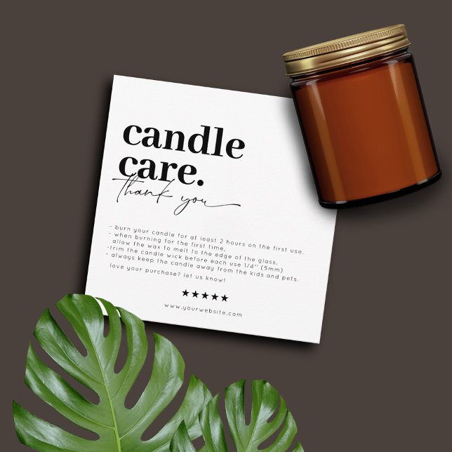 Merci Candle Care Carte de visite moderne (Créateur téléchargé)
