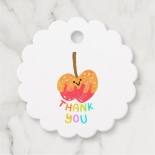 Merci Caramel CandyApple friandise favor étiquette