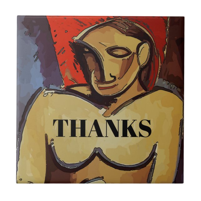 Merci, Carreau Abstrait, modifier le texte (Devant)