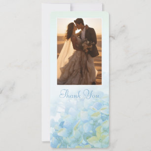 Merci carte aux hortensias de photos de mariage