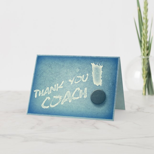 Merci Carte Coach Hockey Style Vintage (Devant)