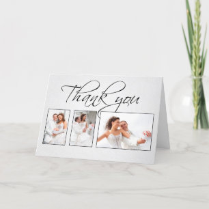 merci carte de mariage photos blanches