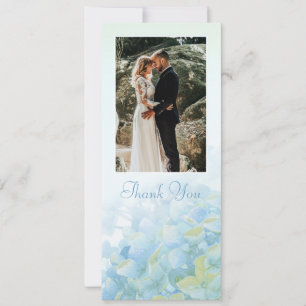 Merci carte de photo de mariage aux hortensias