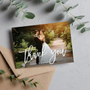 MERCI   carte de remerciements mariage de texte de