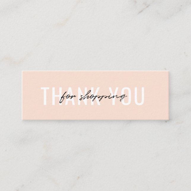 Merci Carte de visite pour votre commande Minimali (Devant)