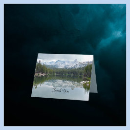 Merci Carte Note, Montagnes, Lac, Blanc À L'Intéri