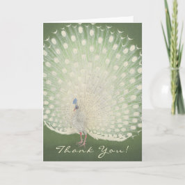 Merci | Carte Peacock Art Vintage japonais