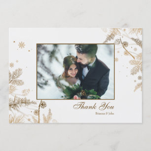 Merci Carte photo des Branches d'hiver