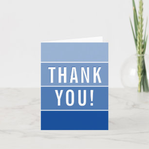 Merci CARTE PHOTO moderne ombre bleu royal