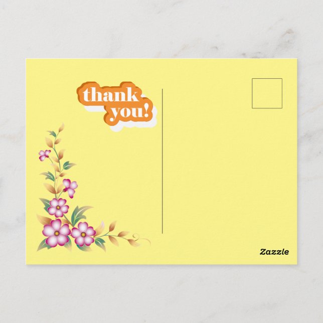 merci carte postale (Dos)