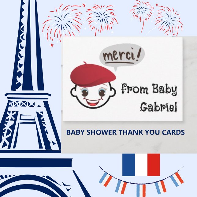 Merci ! Cartes baby shower Merci (Créateur téléchargé)