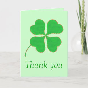 Merci, Cartes de Remerciement Mariage Green Shamro