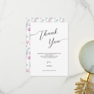 Merci Cartes pour la douche nuptiale dans un moder