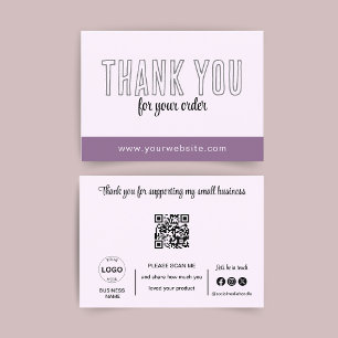 Merci Cartes Qr Code Logo Minimaliste Business