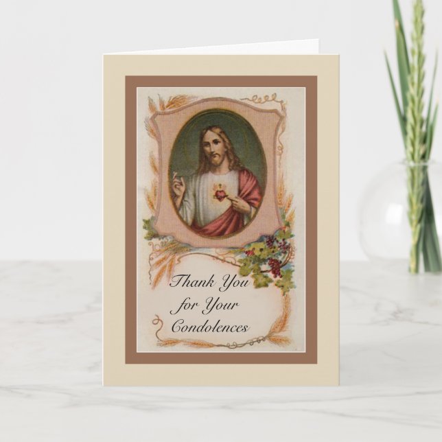 Merci catholique de condoléance de coeur sacré (Devant)