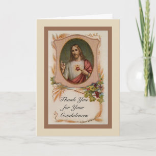 Merci catholique de condoléance de coeur sacré