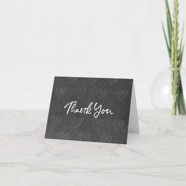 Merci Chalk Board Conception avec Coeurs (Devant)