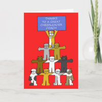 Merci Chats caricaturaux Cheerled Coach