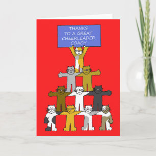 Merci Chats caricaturaux Cheerled Coach
