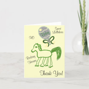 Merci Cheval Baby shower et Rattle étoile jaune
