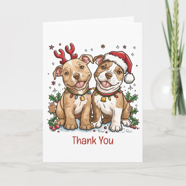 Merci Chiens Pit Bull de Noël (Devant)