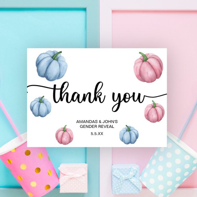 Merci Citrouille aquarelle révèle le sexe (Créateur téléchargé)