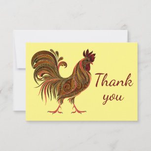 Merci classique de la ferme de poulet au coq