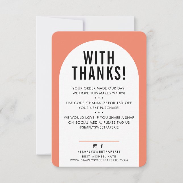 Merci CLIENT arche moderne orange noir (Devant)