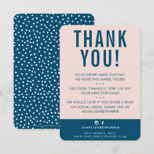 Merci CLIENT moderne rose pâle bleu foncé