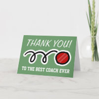 Merci coach | cartes de vœux cricket