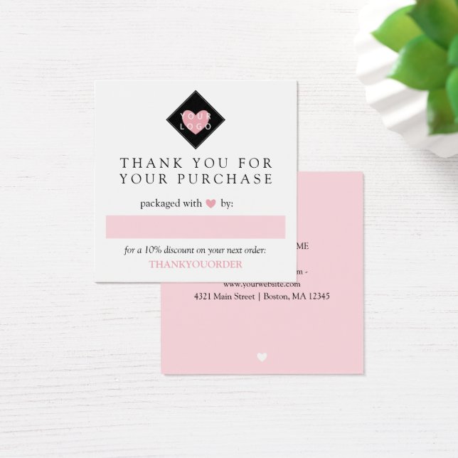 Merci Coeur Rose Pour Commander Votre Logo (Bureau)