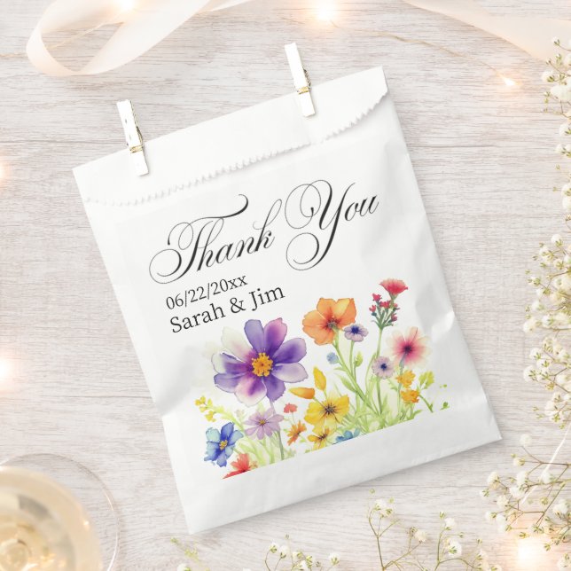 Merci coeur Sacs de faveur mariage (Coupé)