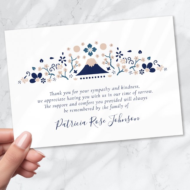 Merci commémoratif des funérailles bleues japonais (Créateur téléchargé)