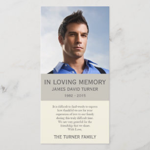 Merci commémoratif personnalisé de sympathie de