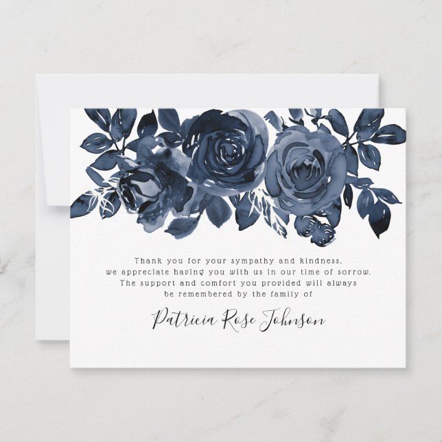 Merci commémoratif Rose bleu (Devant)