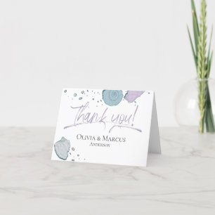 Merci   Coquillages en Plum bleu et Lilac