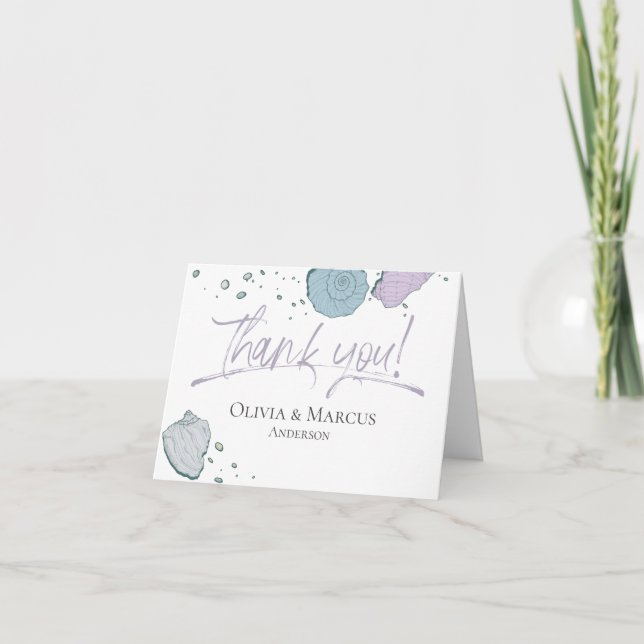 Merci | Coquillages en Plum bleu et Lilac (Devant)