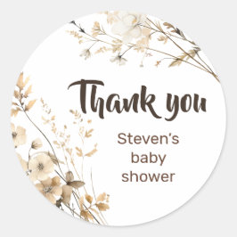 Merci Cute ours baby shower autocollant