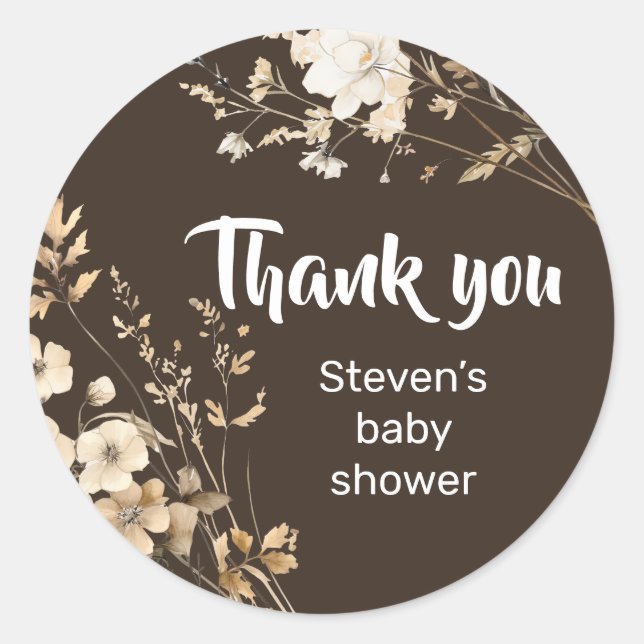 Merci Cute ours baby shower autocollant (Devant)