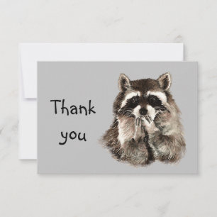 Merci Cute Raccoon souffler Baisers Humour animal