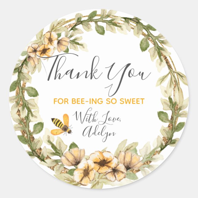 Merci d'abeilles ici Stickers (Devant)